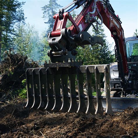 skid steer root.rake build|root rakes for mini excavators.